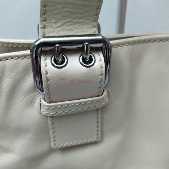 Marc Jacobs Beige Leather Double Pushlock Double Handles Tote Shoulder Bag - Picture 5 of 16